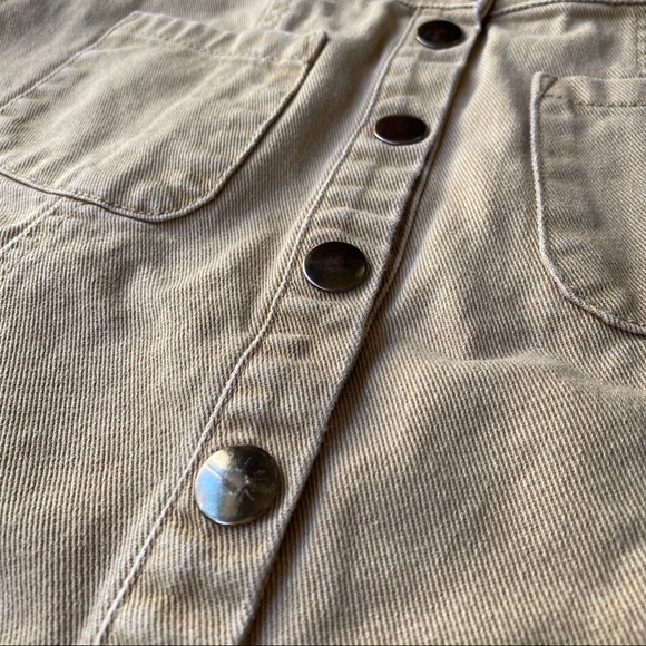 SOLD BDG Front Button High Waited Skirt Beige/Tan - Picture 4 of 6